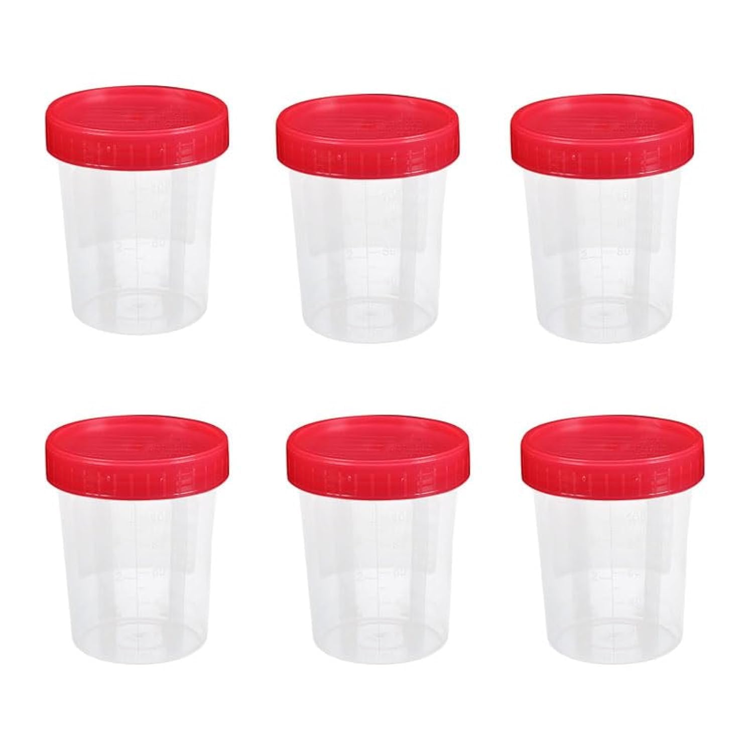 6 Pack 120ml Disposable Urine Specimen Cups with Screw-On Lids & Labels - Leak-Proof Sample Collection Containers for Pregnancy, Ovulation, PH Testing - Ideal for Home Tests, Medical Clinics, and Laboratories