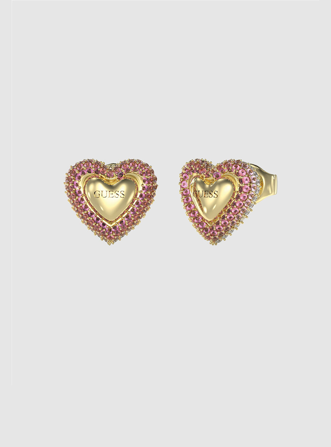 14K Gold Pink Heart Stud Earrings for Women - Dainty & Elegant Jewelry Gift for Valentine's Day, Anniversary or Birthday - Perfect for Everyday Wear & Special Occasions
