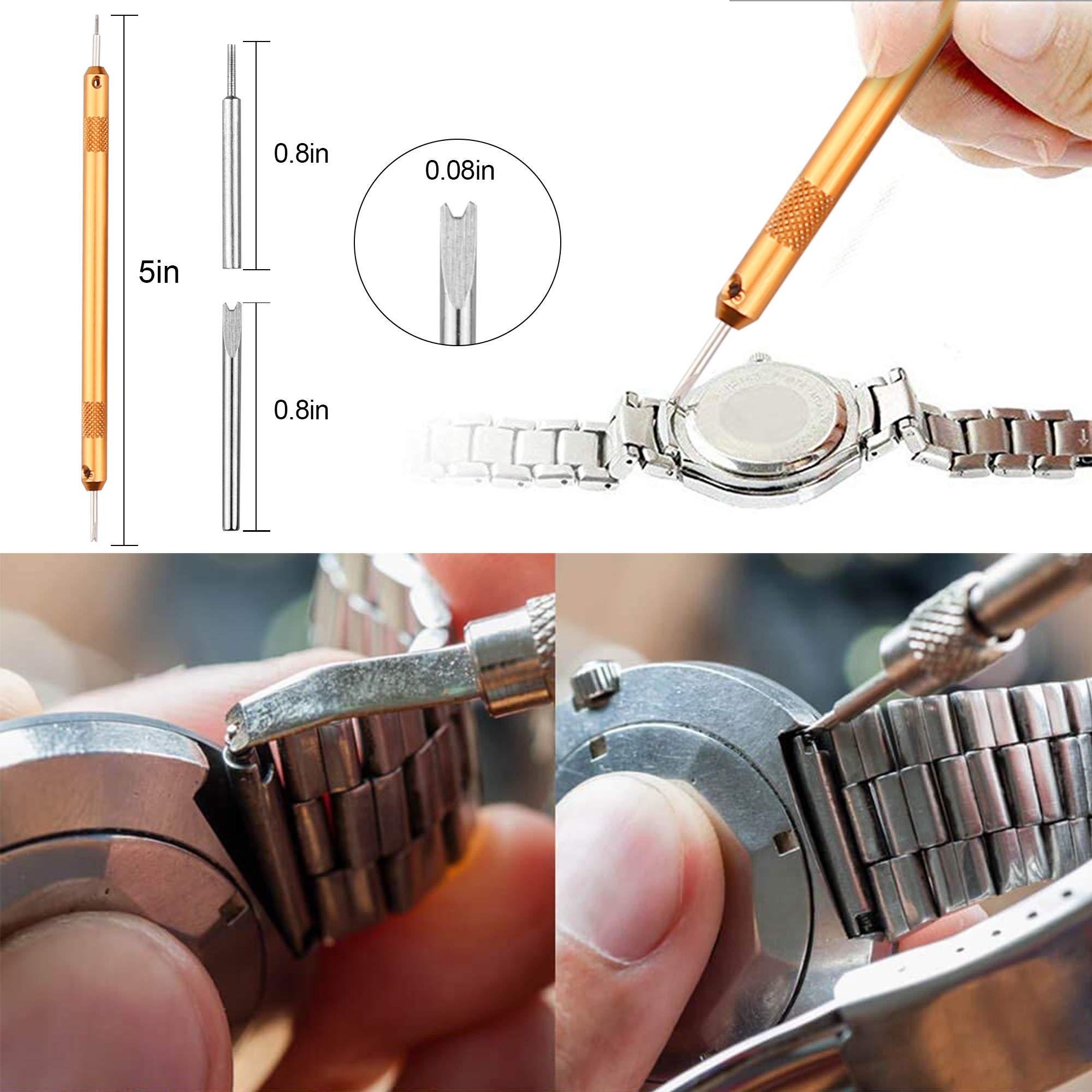 XOOL Professional 151-Piece Watch Repair Tool Kit with Case Opener, Strap Punch & Spring Bar Tool - Complete Watchmaker Set for DIY Watch Band Replacement, Battery Change & Maintenance (Portable Case Included) - Perfect for Watch Enthusiasts, Jewelers & Home Repair