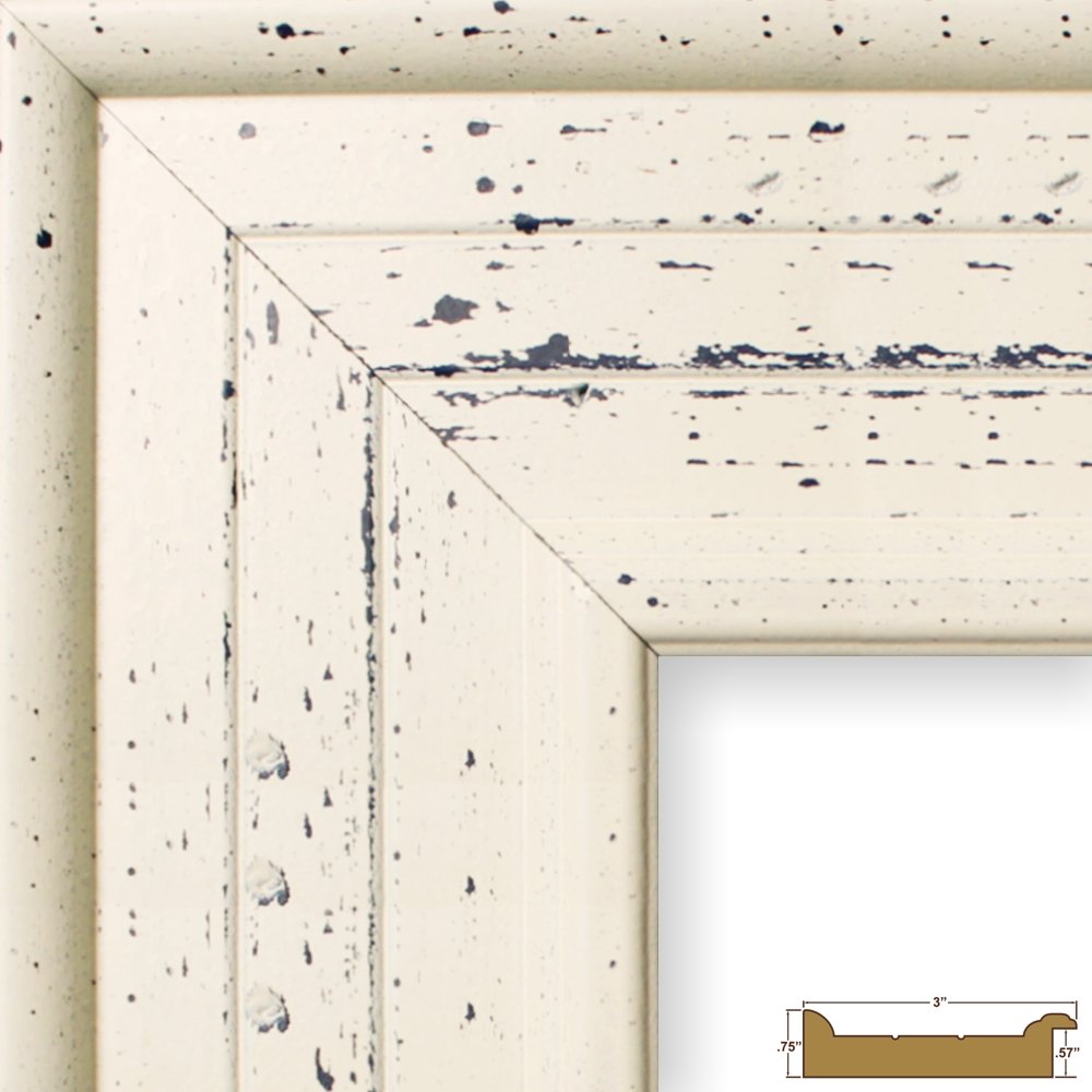 Craig Frames 13x19 Inch Weathered Off-White Picture Frame Set of 4 - Perfect for Wall Gallery, Home Decor & Office Display