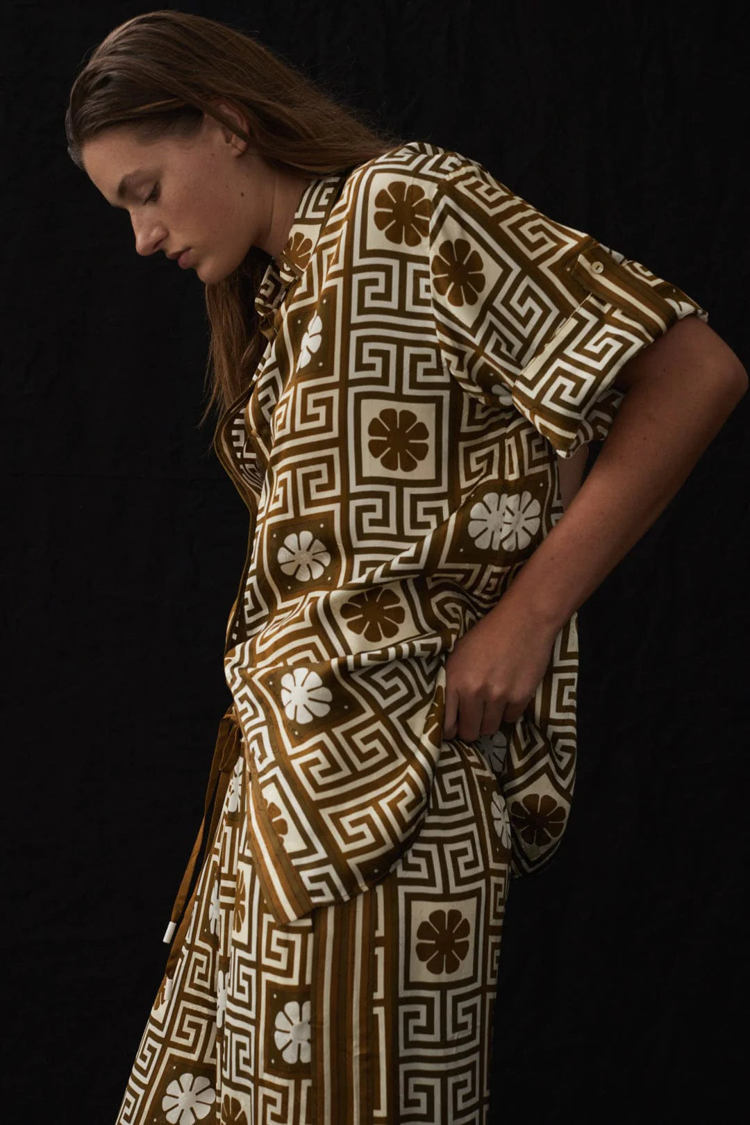 DIMI Jacquard Shirt for Men - Stylish Printed Long Sleeve Button Down Shirt - Perfect for Office, Casual Wear & Date Night