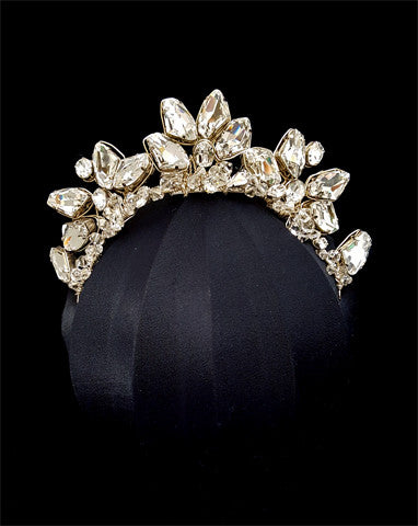 Ethereal Crystal Bridal Crown - Caris by Kezani | Sparkling Wedding Headpiece for Brides, Boho Bridal Accessories, Perfect for Beach Weddings & Boho-Chic Bridal Looks