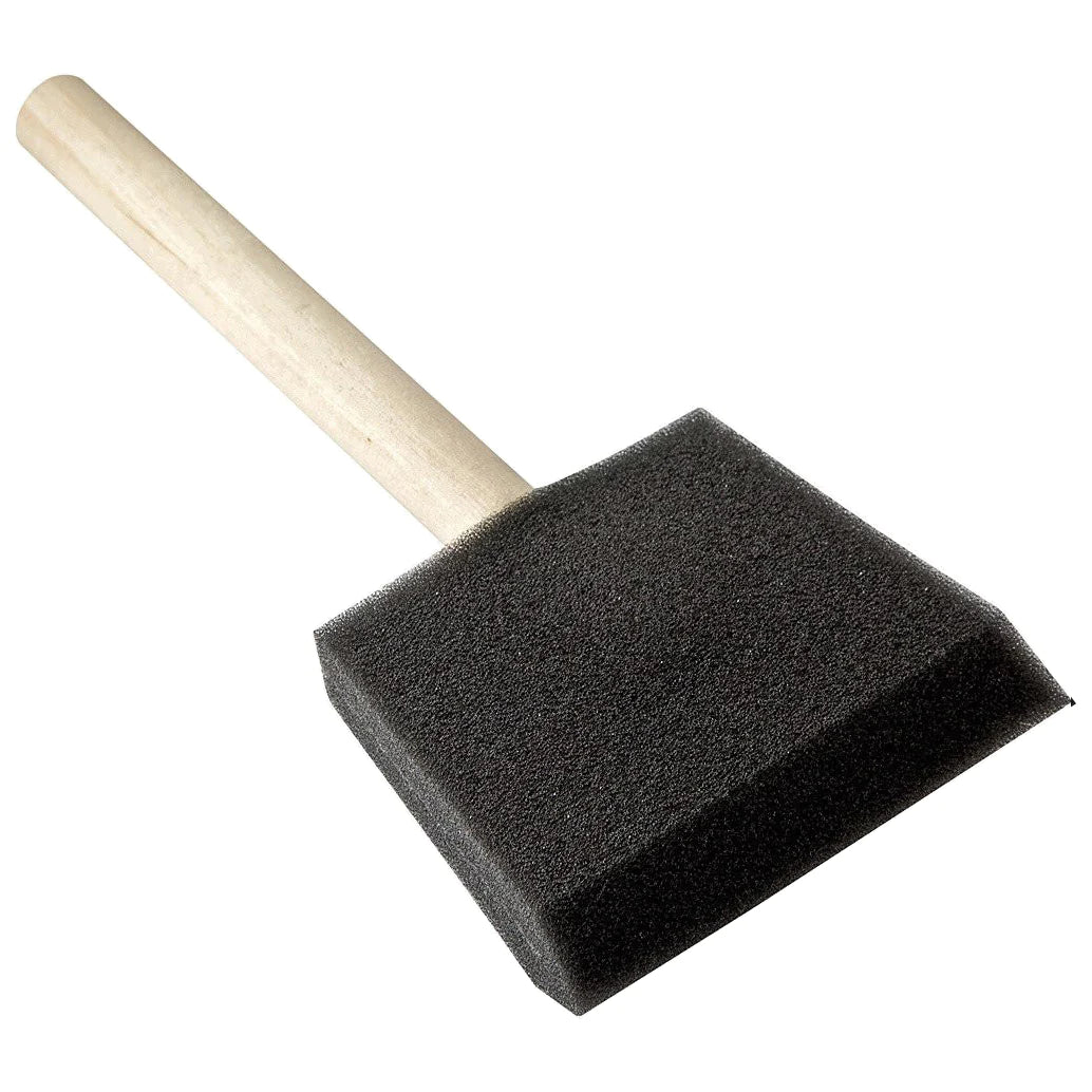 3 Pack Polyurethane Foam Paint Brushes with Wooden Handle - Perfect for Home Decor, DIY Projects & Craft Painting
