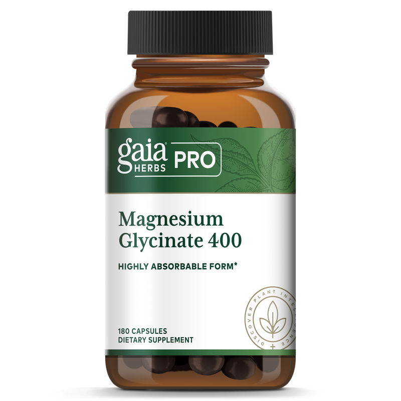 Gaia Magnesium Glycinate 400mg - 180 Capsules | High Absorption Magnesium Supplement for Stress Relief, Muscle Relaxation & Better Sleep | Vegan, Non-GMO | Perfect for Athletes, Busy Professionals & Nighttime Relaxation