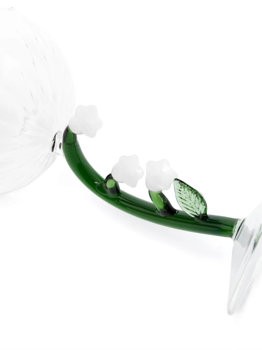 Botanica Optical Champagne Bowl with White Flower Design - Elegant Glassware for Weddings, Parties & Home Decor