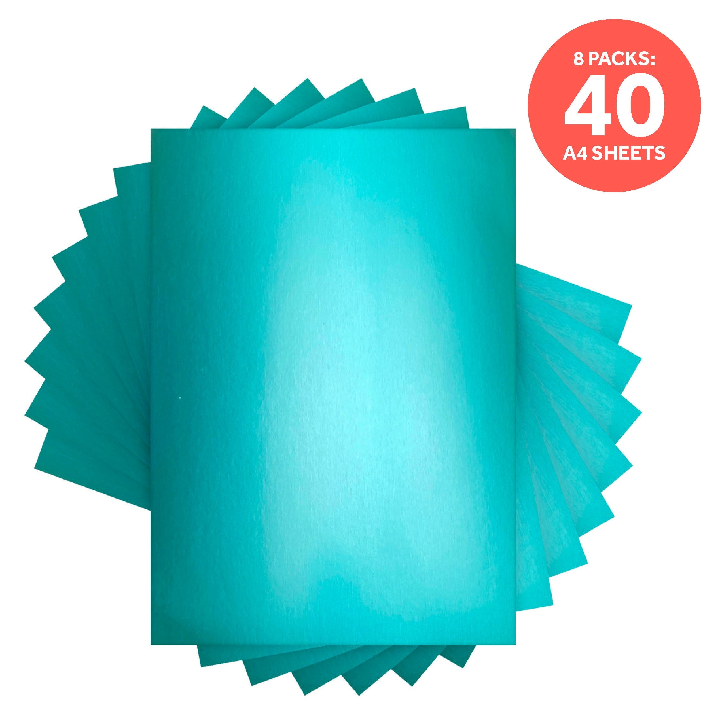 8-Pack Mirror Card with Satin Finish - Silky Sky Blue A4 Size (9476E8) - Perfect for Scrapbooking, DIY Crafts, and Home Decor Projects