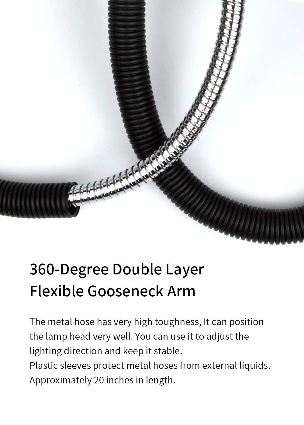 900 Lumen Gooseneck LED Machine Light with C-Clamp - 120V Industrial Work Lamp for Lathe, Milling & CNC Tools | Workshop, Garage & Factory Lighting Solution