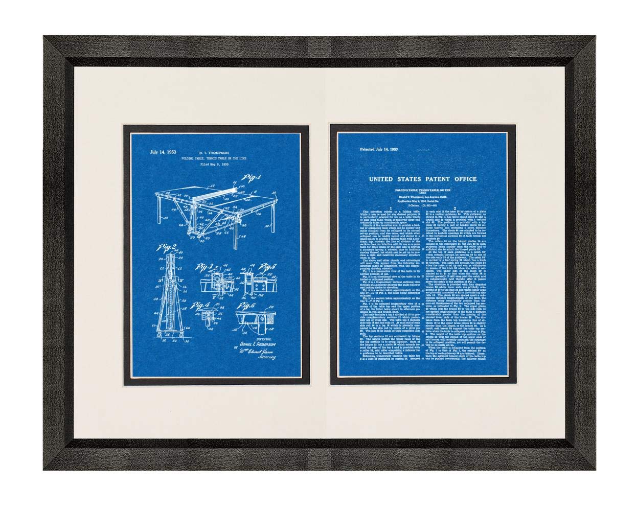 Vintage Table Tennis Blueprint Art Print - 16