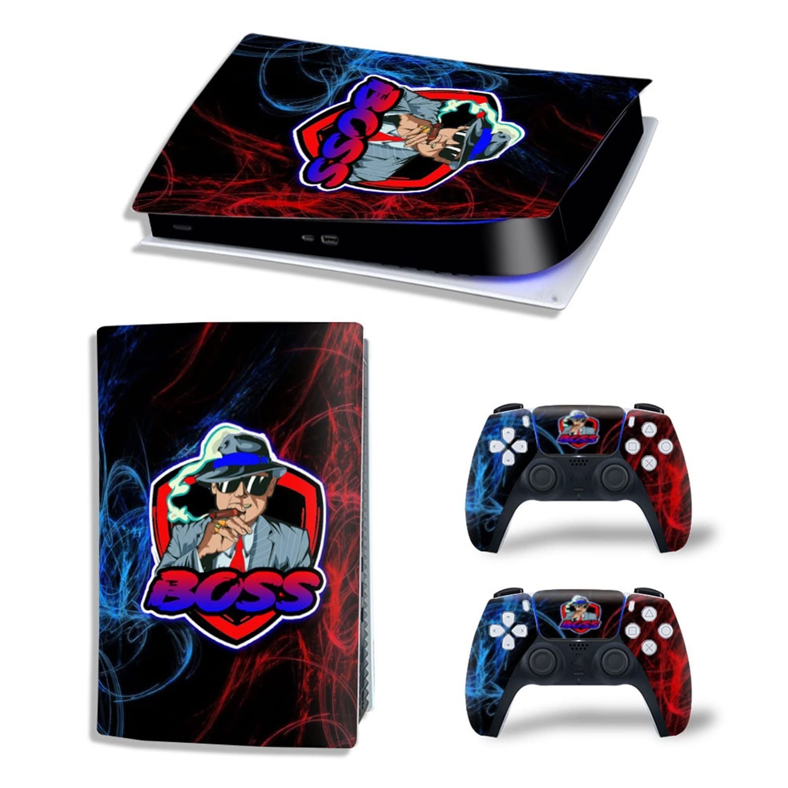 YANHAO Anime Vinyl Skin Wrap for PS5 Digital Edition Console & 2 Controllers - Bubble-Free, Durable, Scratch-Resistant Cover (13269) - Perfect Gift for Gamers & Anime Fans - Gaming Room Decor & Console Protection