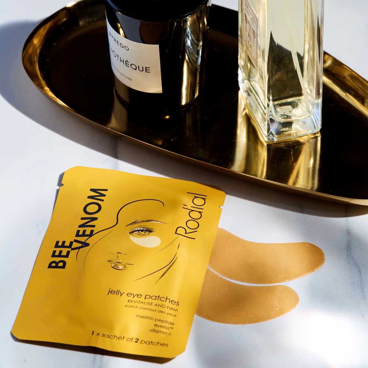 Bee Venom Jelly Eye Patches for Dark Circles & Puffiness - Soothing Under Eye Gel Mask for Wrinkles & Fine Lines - Perfect for Skincare Routine & Travel