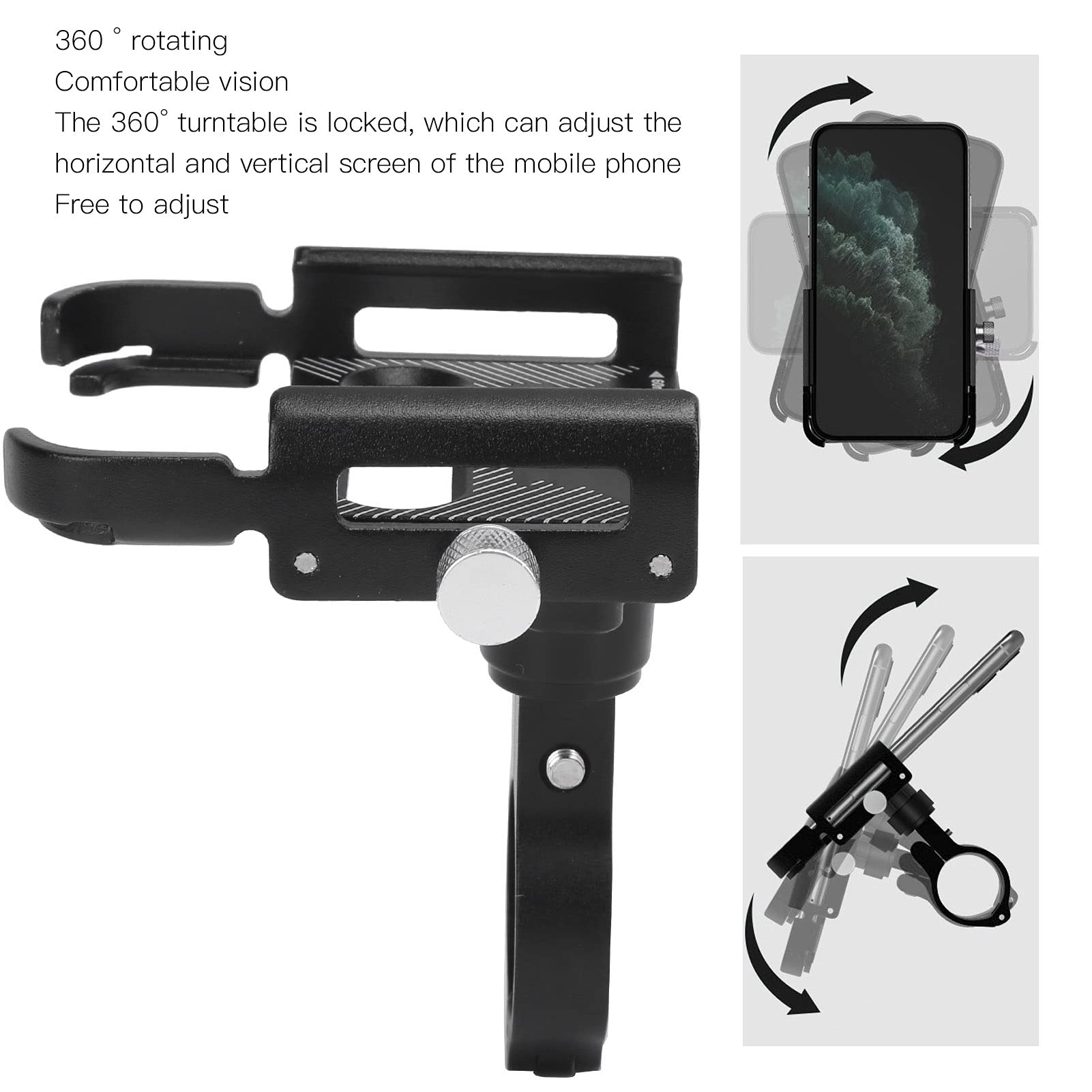 Premium P30 Aluminum Phone Holder - Adjustable 60-100mm Smartphone Stand for Car, Desk & Bed - Reduces Vibrations & Strengthens Pillow Support - Perfect for Driving, Working & Relaxing