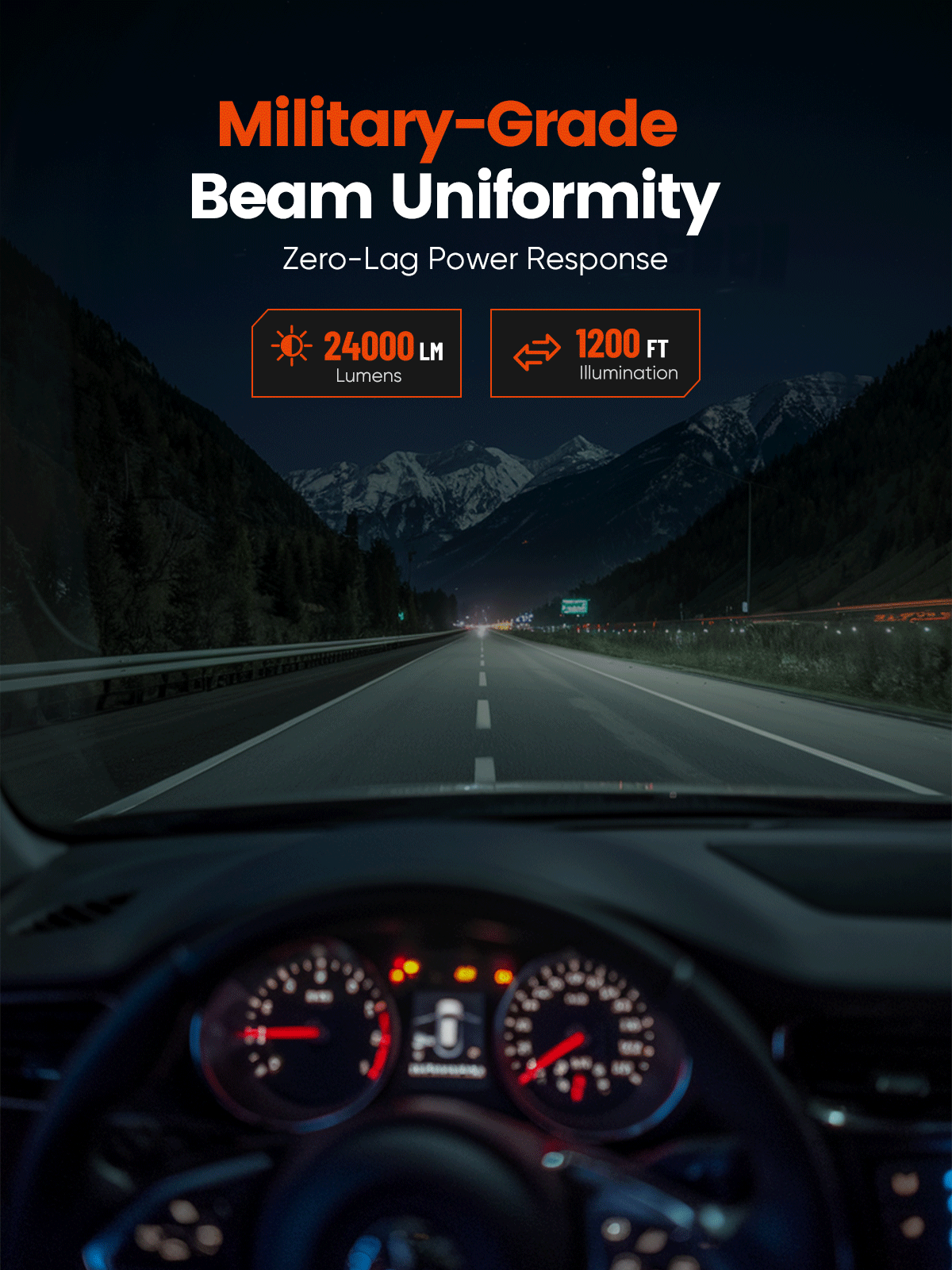 N99 Series Wireless 9006 HB4 LED Headlight Bulbs - 100W 24000LM 6500K White Light - Pack of 2 Bulbs for Cars, Trucks, SUVs - Perfect for Night Driving and Foggy Conditions
