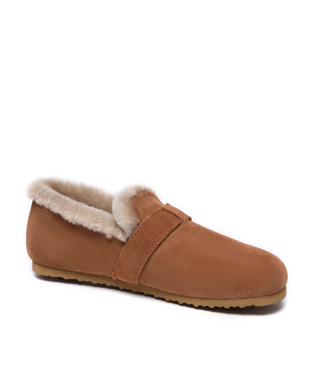 Women's UGG Monica Loafers - Comfortable Suede Slip-On Shoes with Sheepskin Lining for Casual Wear, Office & Travel