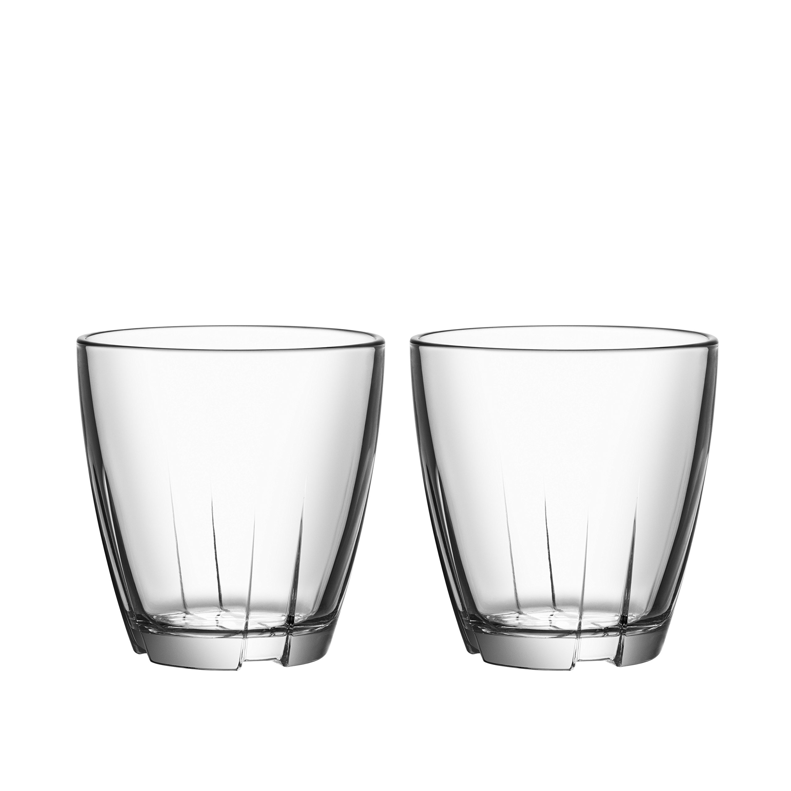 Kosta Boda Bruk 6.6 Oz Clear Glass Tumbler Set of 2 - Small Drinking Glasses for Juice, Cocktails & Iced Coffee - Perfect for Home, Bar & Restaurant Use