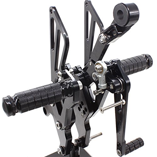 FXCNC CNC 15-22 R1 Billet Motorcycle Rearset Foot Pegs - Fully Adjustable Rear Set Footrests & Foot Boards - Compatible with Yamaha YZF R1/R1S/R1M (2015-2019) - Perfect for Track Racing & Custom Street Bike Builds