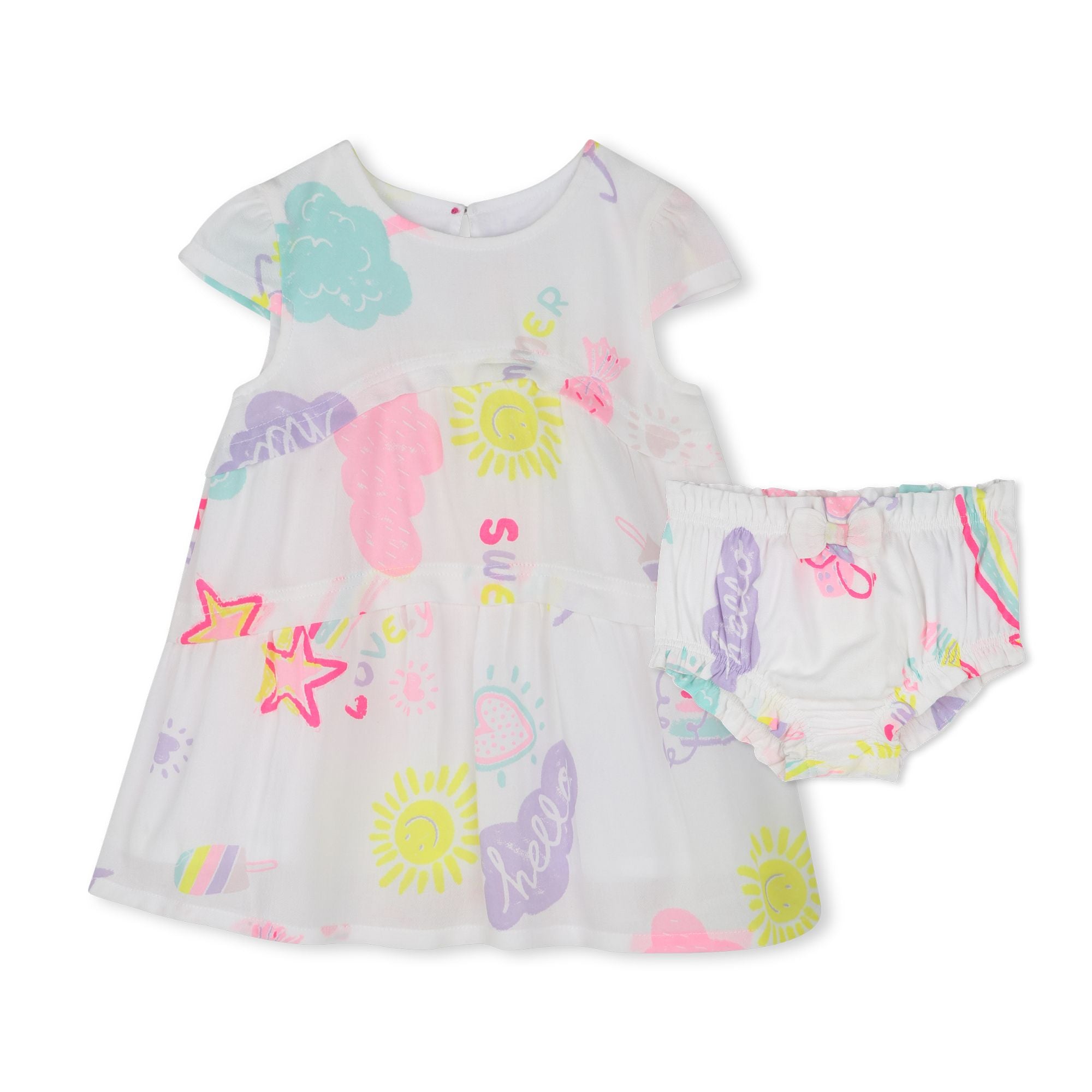 Billieblush White Dress and Bloomers Set for Girls - Perfect for Easter, Birthday Parties, and Special Occasions