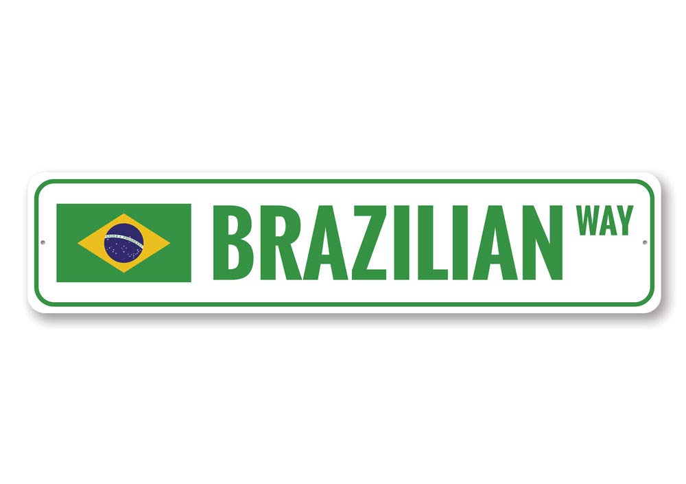 Brazilian Flag Aluminum Sign - 4