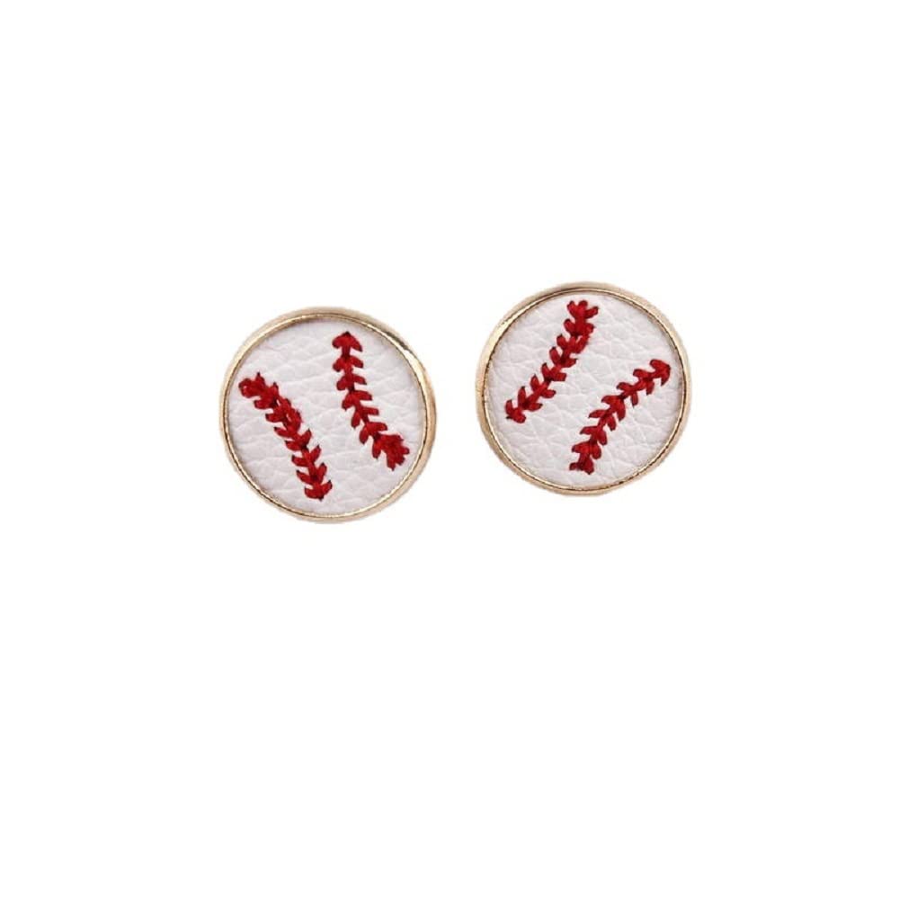 Vintage Sports Ball Teardrop Dangle Earrings for Women - Baseball, Football, Basketball, Soccer & Volleyball Stud Earrings - Lightweight Faux Leather Drop Earrings - Perfect for Game Day, Sports Parties & Casual Wear