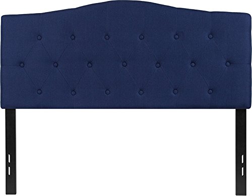 Cambridge Tufted Upholstered Full Size Headboard - Navy Blue Fabric 56.75