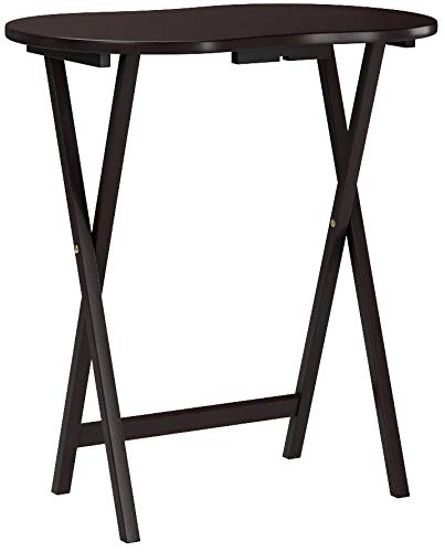 Winsome 23-inch TV Tray Table Set, 5-Piece Brown Folding Snack Stand for Living Room, Bedroom, or Office - Perfect for Meals, Laptops, and Crafts (92532)