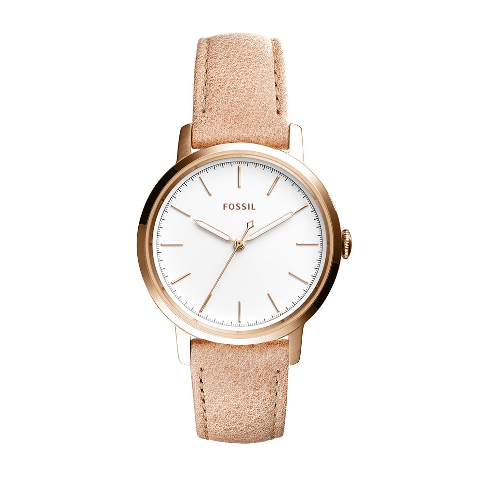 Fossil Women's Neely Stainless Steel & Leather Casual Quartz Watch - Stylish Everyday Wear for Work, Dating & Social Events