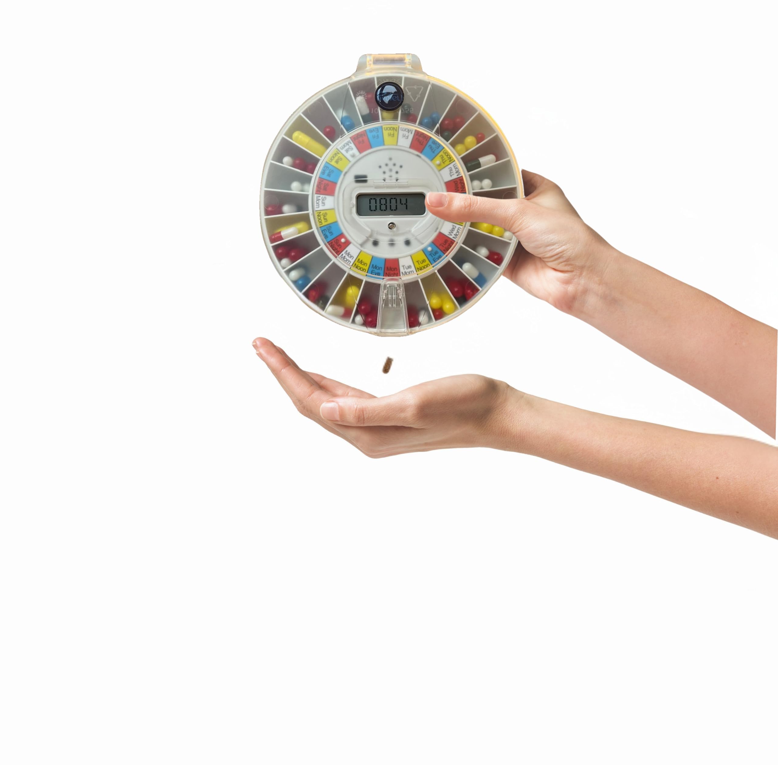 Pivotell® Advance Clear Lid Automatic Pill Dispenser with 24 Alarms - Secure Medication Organizer for Dementia & Alzheimer's Patients | Elderly Daily Pill Reminder | NHS-Approved Medical Device for Home Care & Assisted Living