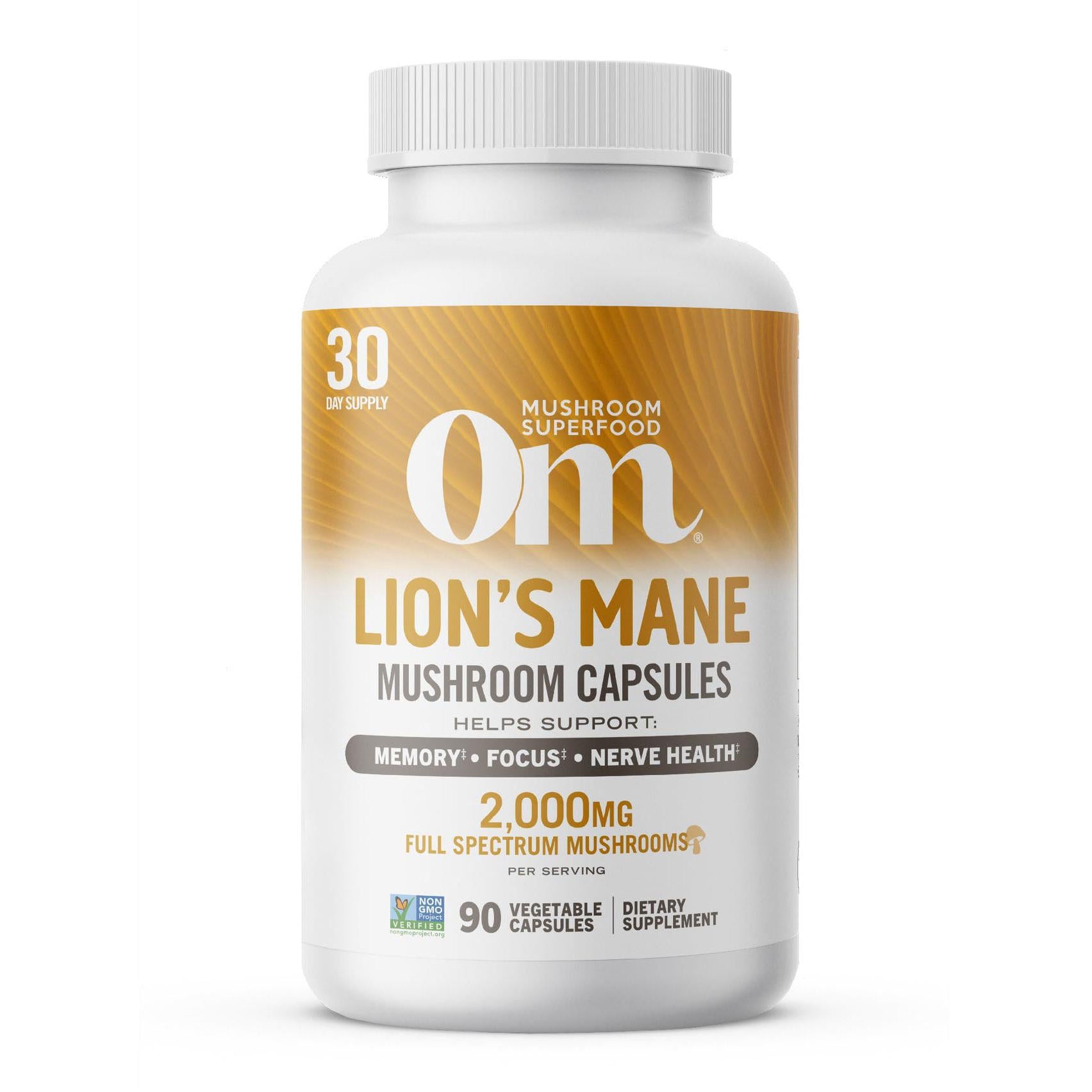 Premium Organic Lion's Mane Mushroom Capsules 500mg - Brain Booster & Nootropic Supplement for Focus, Memory & Cognitive Support - Vegan, Non-GMO - Ideal for Students, Professionals & Mental Clarity