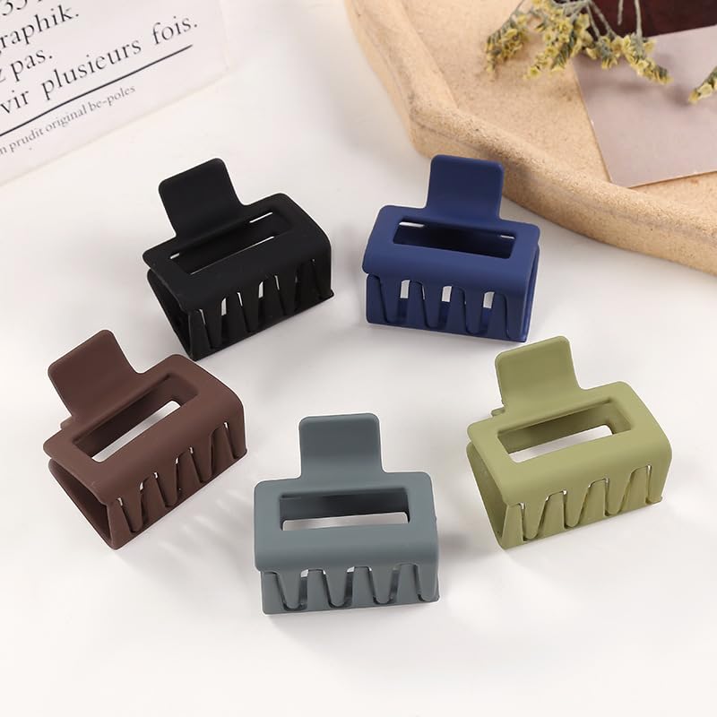 6PCS Square Geometric Acrylic Hair Clips - Non-Slip Crab Barrettes for Women & Girls, Fashion Hair Accessories for Daily Wear, Parties & Weddings
