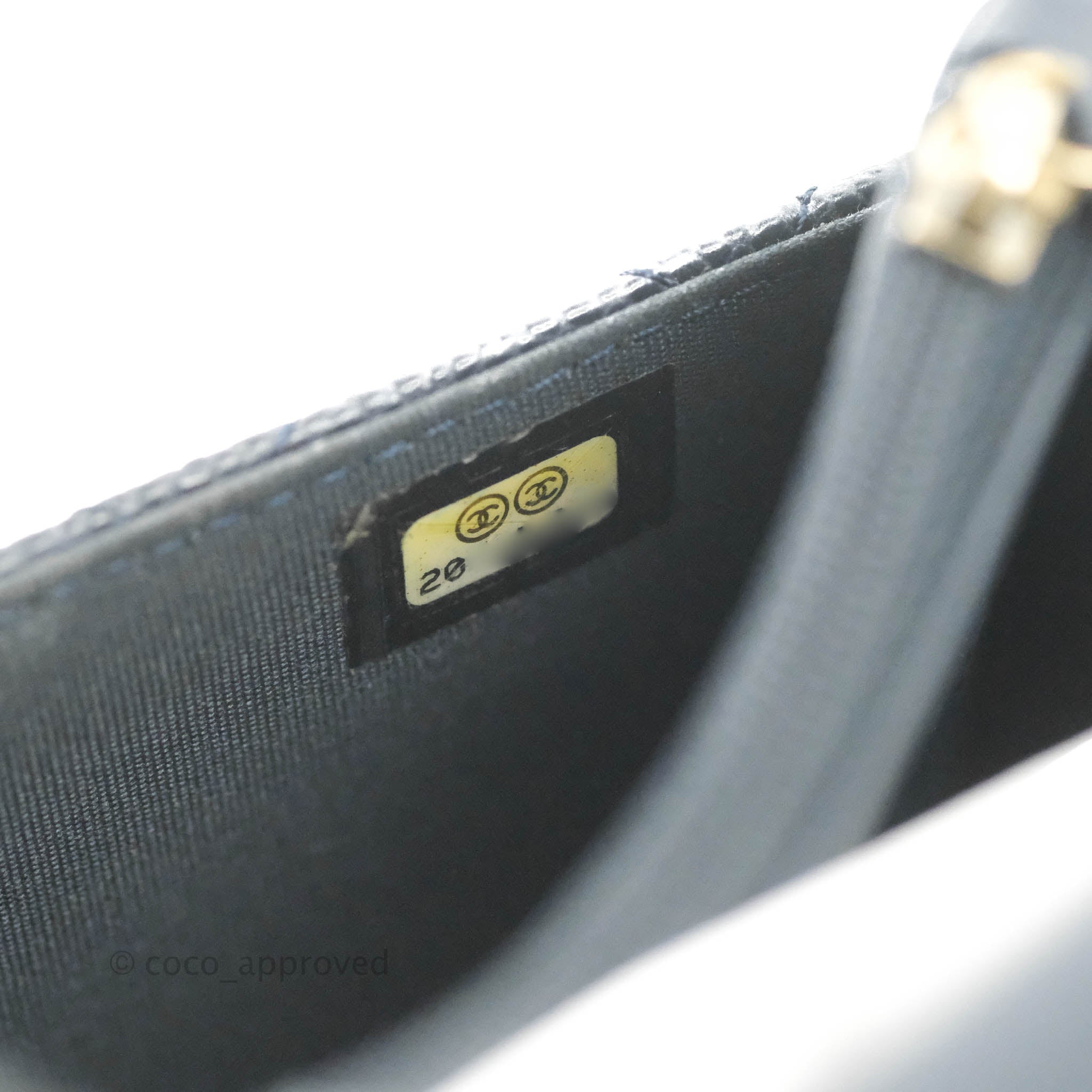 Chanel Boy Wallet on Chain WOC - Dark Navy Caviar Leather with Aged Gold Hardware | Luxury Crossbody Bag for Women, Perfect for Evening Events & Daily Use