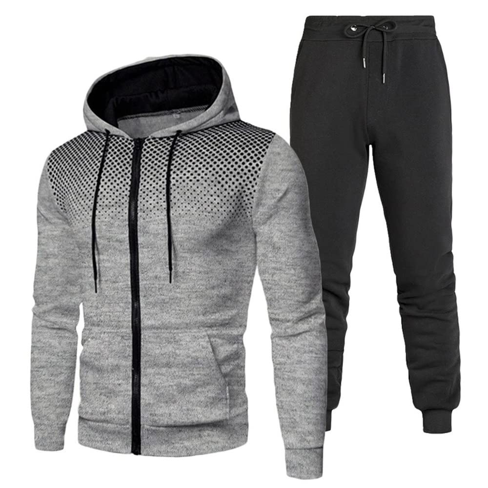 2022 Men's Hoodie Tracksuit 2-Piece Set - Casual Sportswear Jogging Suit for Men | Gym, Running & Lounge Wear