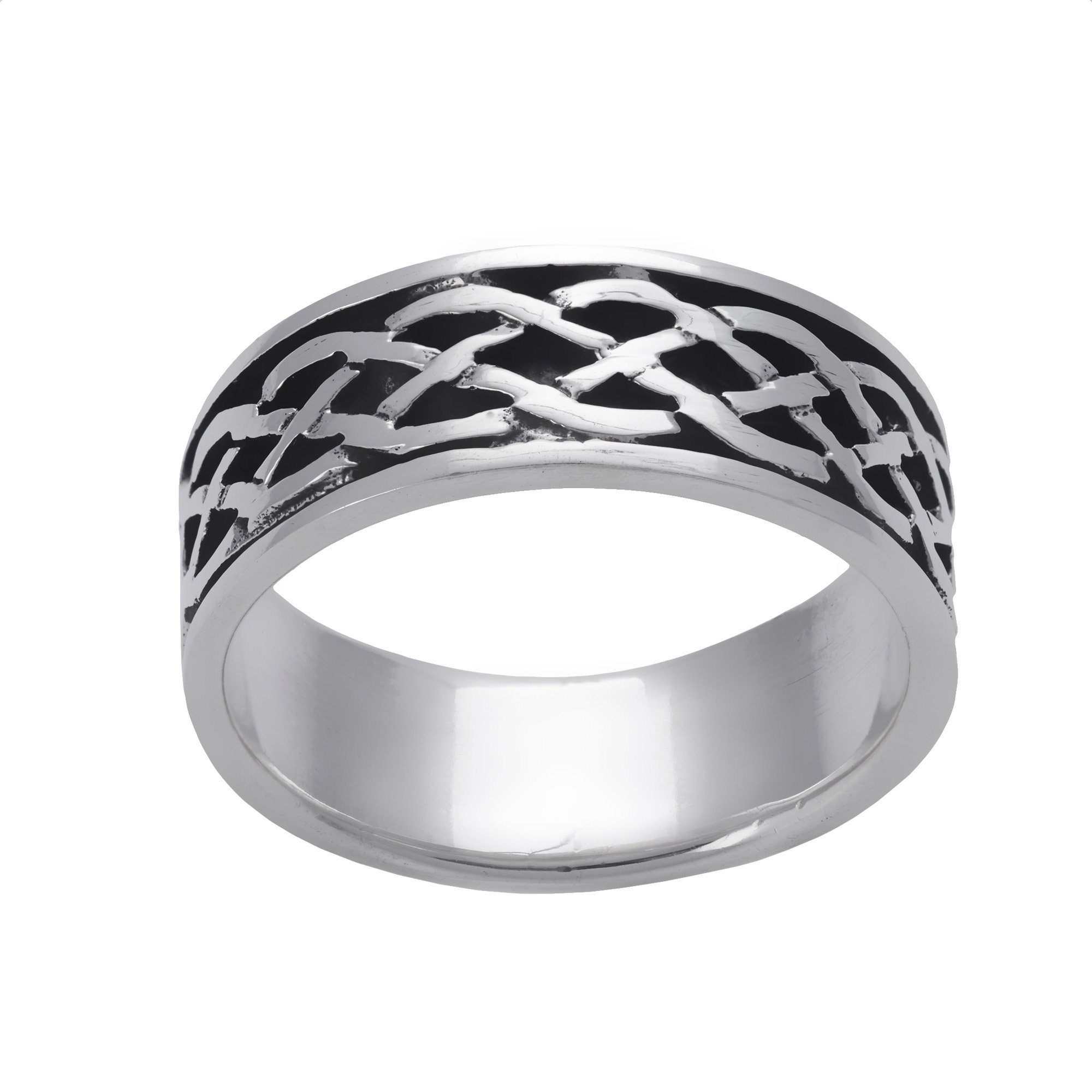 925 Sterling Silver Celtic Knot Ring for Men & Women - Oxidized Silver Wedding Band, Promise & Engagement Ring - Simple & Elegant Design - Perfect for Couples, Anniversaries & Gifts
