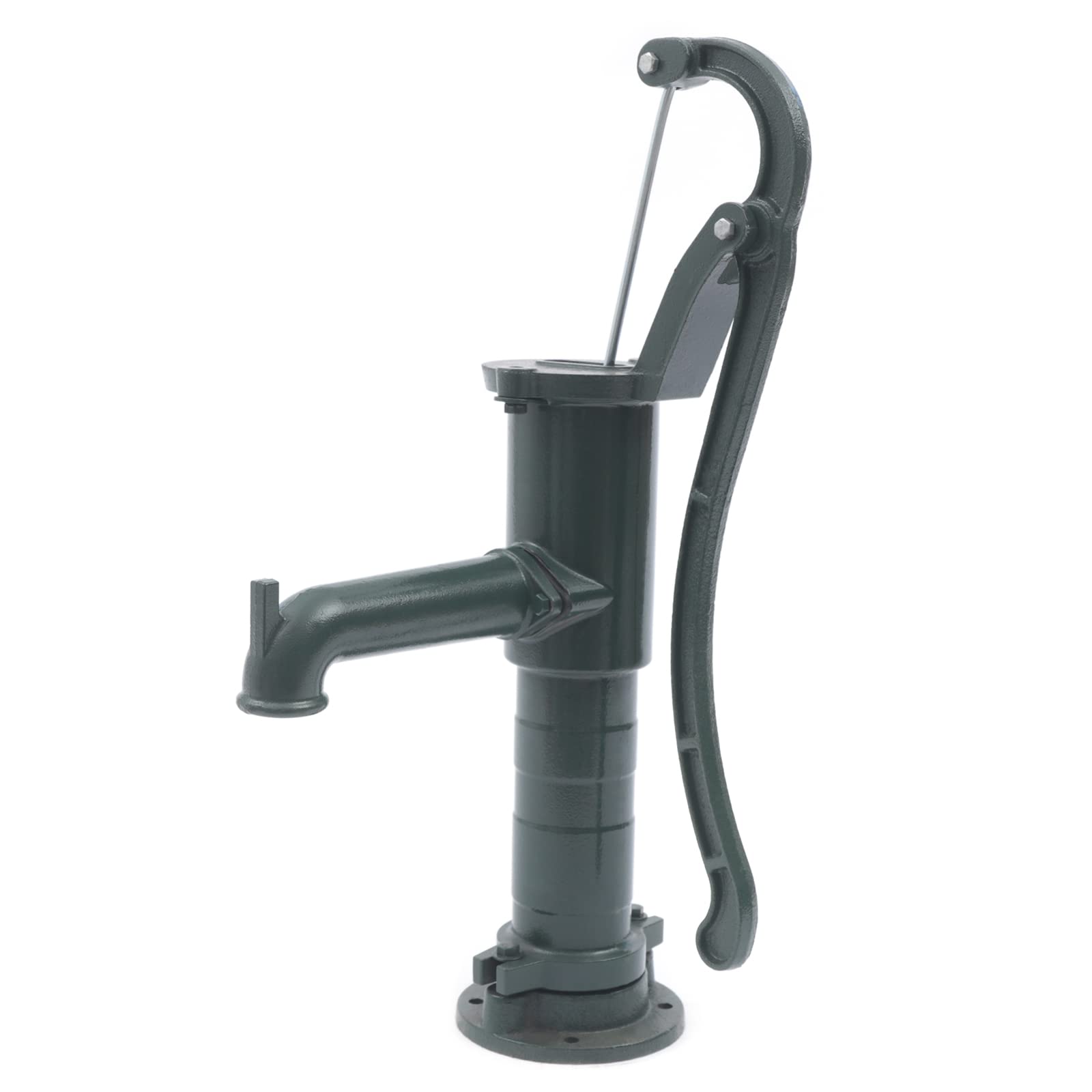 Vintage Cast Iron Hand Water Pump - Dark Green Pitcher Well Pump for Yard, Garden, Ponds & Farm Irrigation | Outdoor Watering Solution for Rustic Homes & Countryside