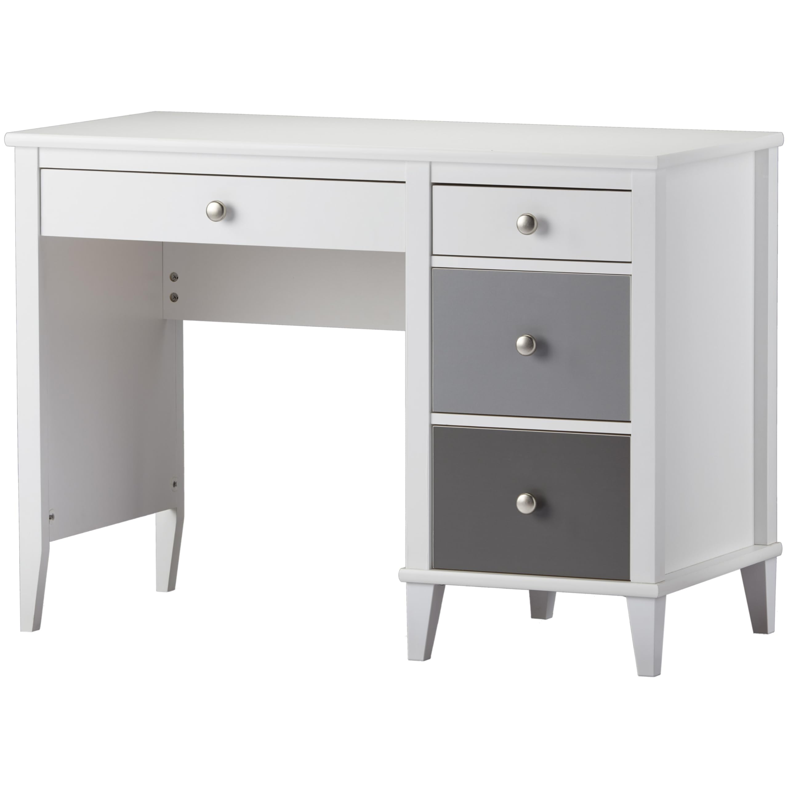 Little Seeds Monarch Hill Poppy Kids Study Desk with Grey Drawers - Perfect for Homework, Drawing & Small Space Bedrooms