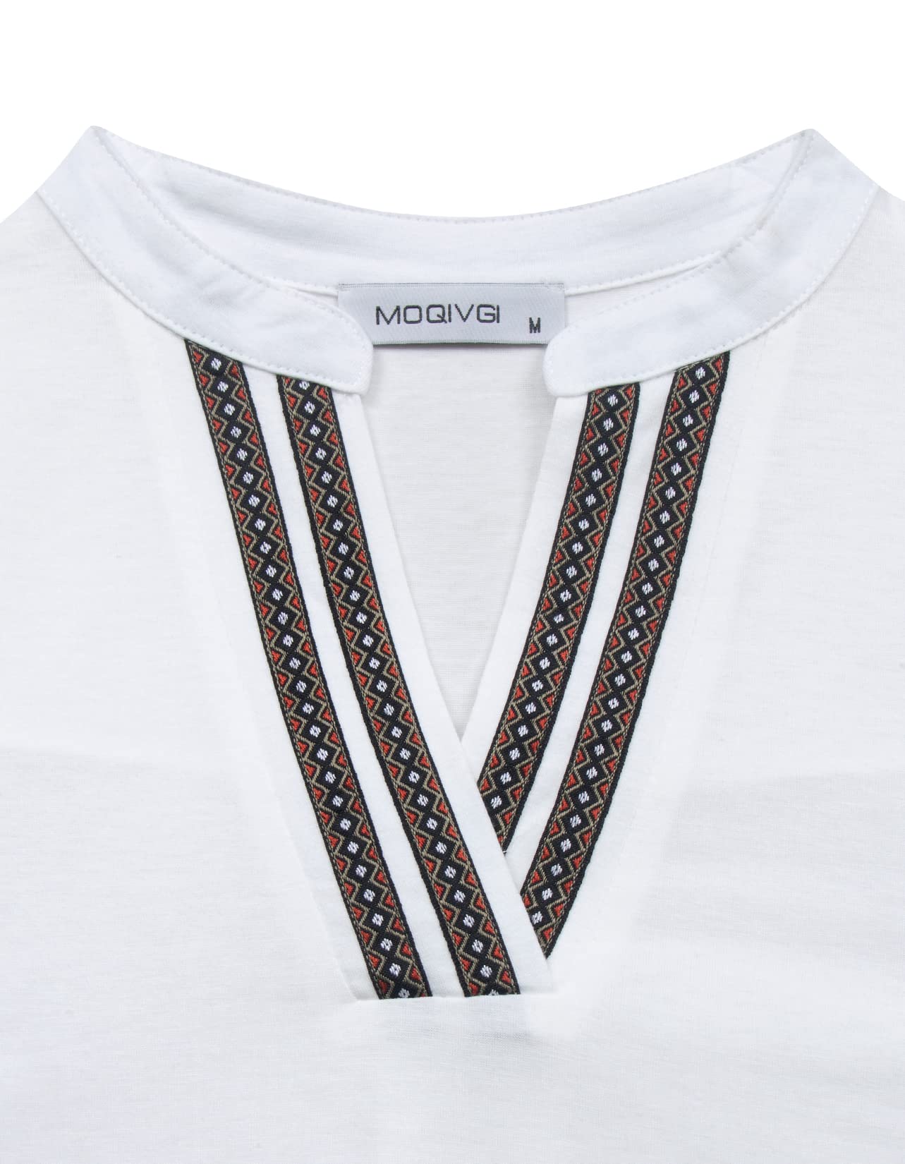MOQIVGI Women's Short Sleeve V-Neck Tops - Trendy Casual Blouse for Summer, Work, Date & Everyday Wear