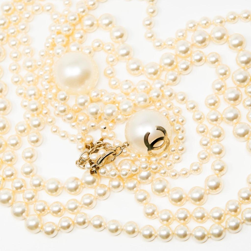 Chanel Pearl CC Long Multi Strand Necklace - Luxury Fashion Jewelry for Women, Perfect for Parties, Weddings & Special Occasions