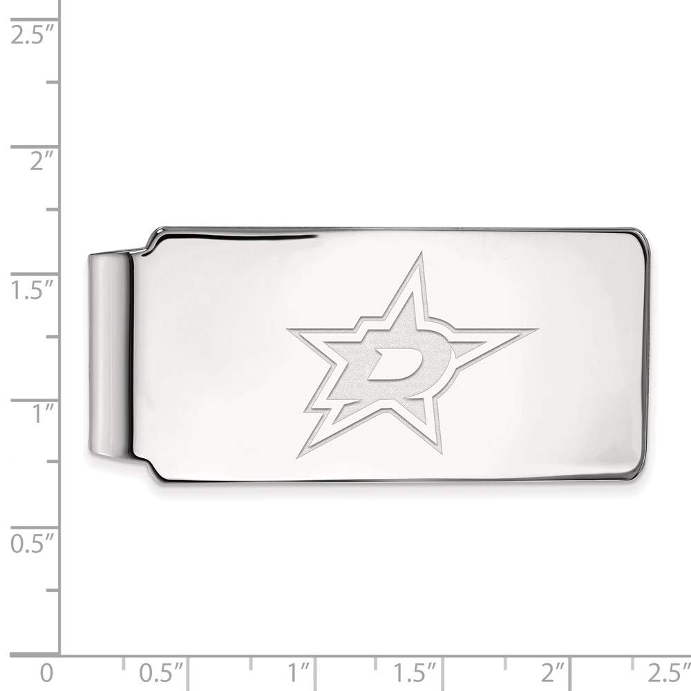 Dallas Stars Sterling Silver Money Clip - Premium Metal Wallet Accessory for Men | Perfect Gift for Hockey Fans & Sports Enthusiasts | Ideal for Everyday Carry, Gifts, and Special Occasions