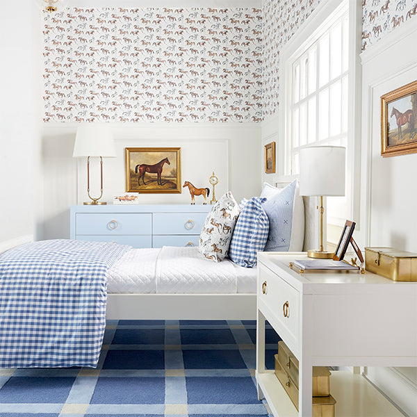 Horse & Jockey Wallpaper - Premium Equestrian Themed Wall Decor for Home & Office - Perfect for Bedroom, Living Room, or Stable Design