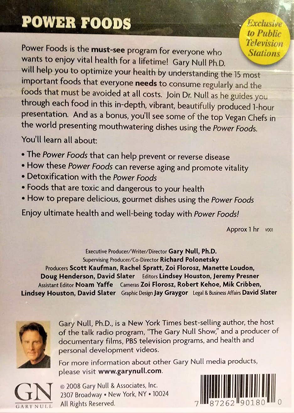 Power Foods by Gary Null - Organic Superfoods for Energy & Wellness | Boost Immunity, Detox & Vitality | Perfect for Smoothies, Juices & Healthy Recipes
