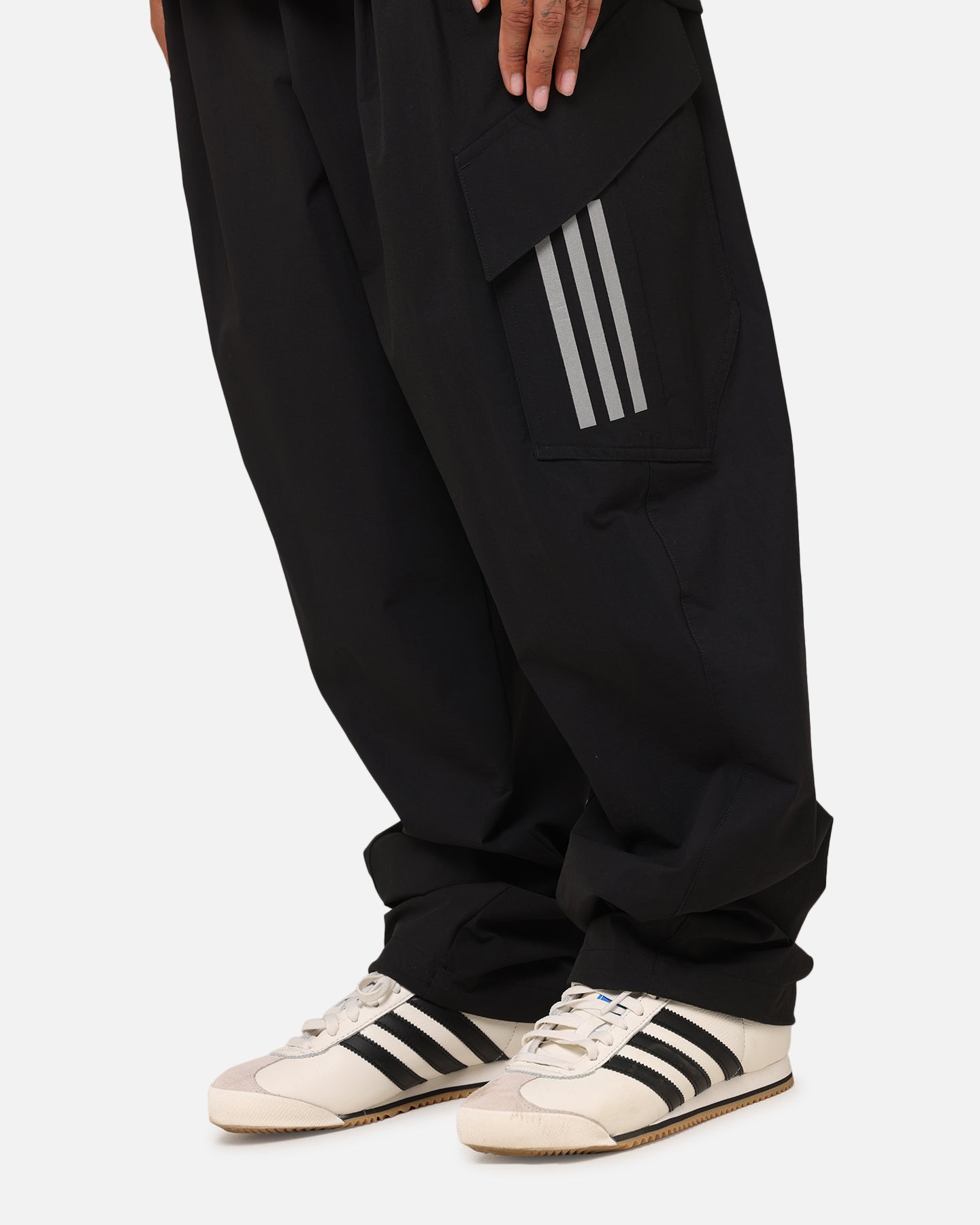 Adidas x Mercedes AMG Petronas Formula One F1 2025 Mechanics Joggers Black/White - Men's Athletic Running Pants for Training, Gym & Casual Wear