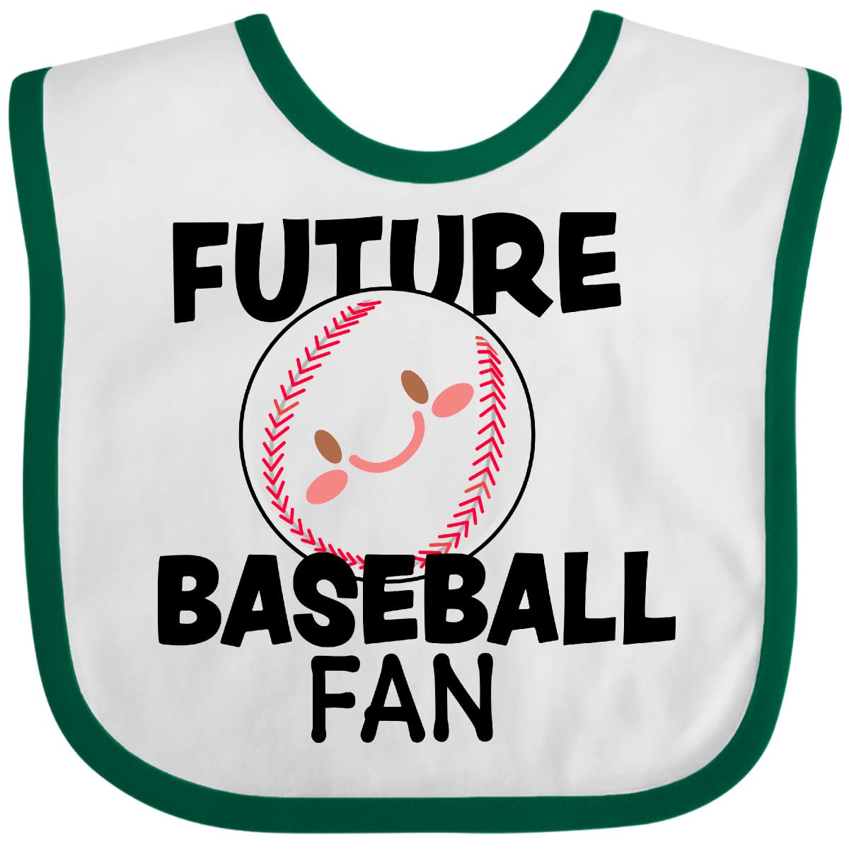 Inktastic Future Baseball Fan Baby Bib - Soft & Absorbent Drool Bib for Infants & Toddlers - Perfect for Baseball Games, Playtime & Everyday Use