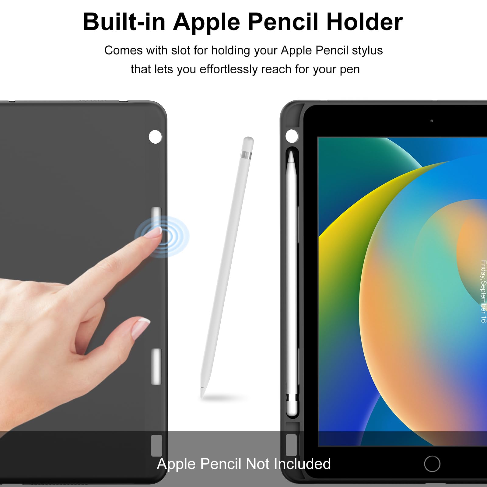 BORIYUAN iPad 10.2 inch Case with Bluetooth Keyboard - Detachable Backlit Keyboard (7 Colors), Slim Folio Smart Cover with Apple Pencil Holder for iPad 9th/8th/7th Gen, iPad Pro 10.5