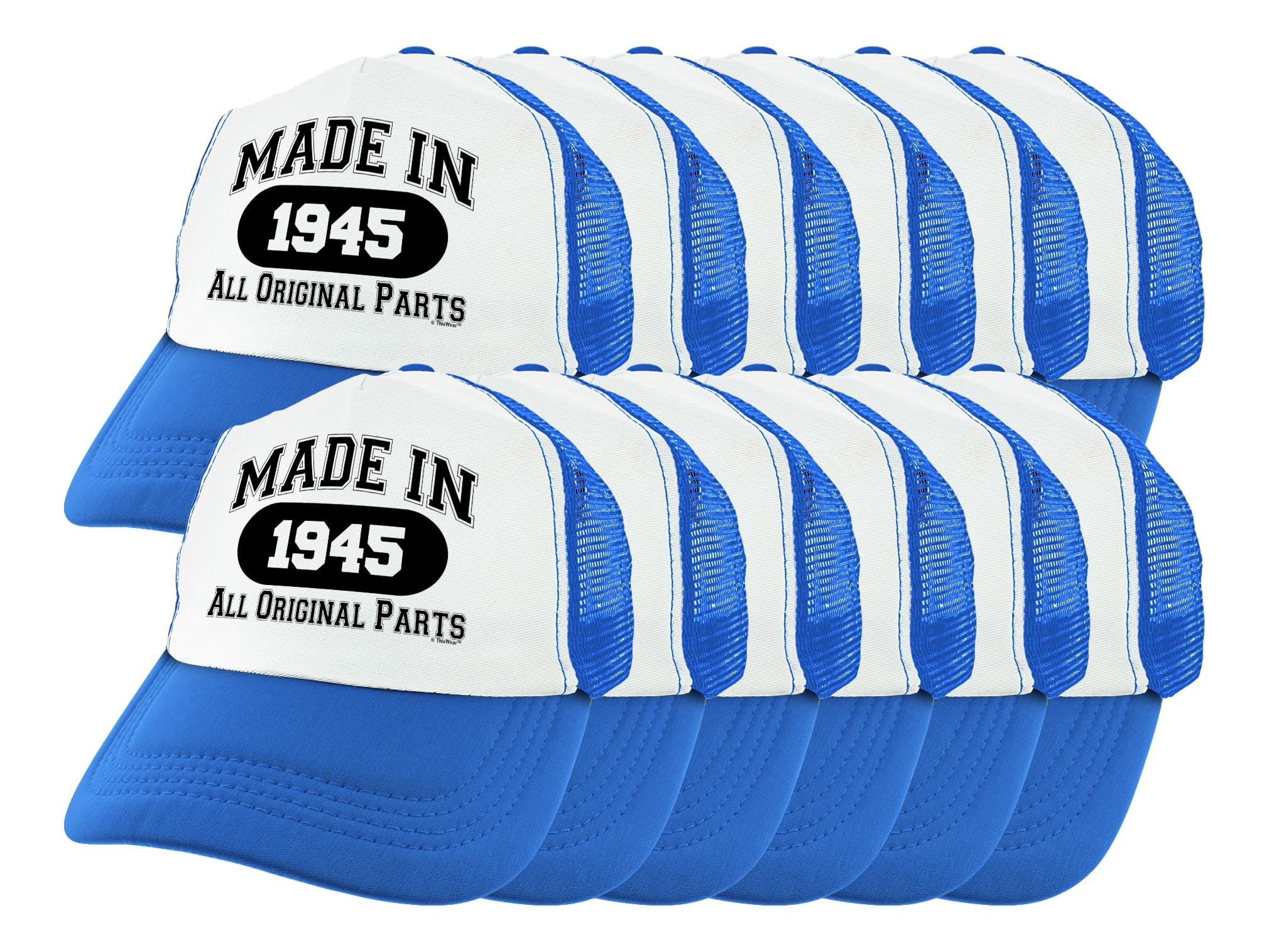 ThisWear 80th Birthday Snapback Trucker Hat - Vintage Milestone Year Celebration Cap for Men & Women - Perfect for Birthday Parties, Retirement Celebrations & Special Occasions