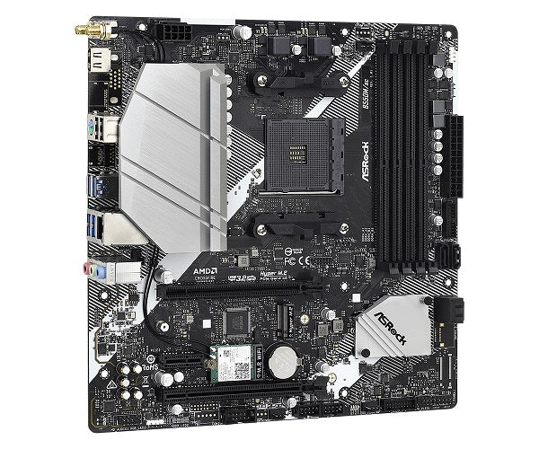 ASRock B550M/AC AMD AM4 mATX Motherboard - Ryzen 3000/5000 Ready, WiFi 5, PCIe 4.0, DDR4 4733+ (OC) - Perfect for Gaming PC Builds, Home Office & Content Creation Workstations