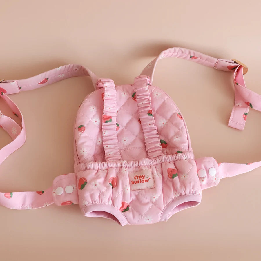 Tiny Harlow Baby Doll Dress - Strawberry Print Picnic Outfit for Girls | Perfect for Tea Parties, Photo Shoots & Special Occasions