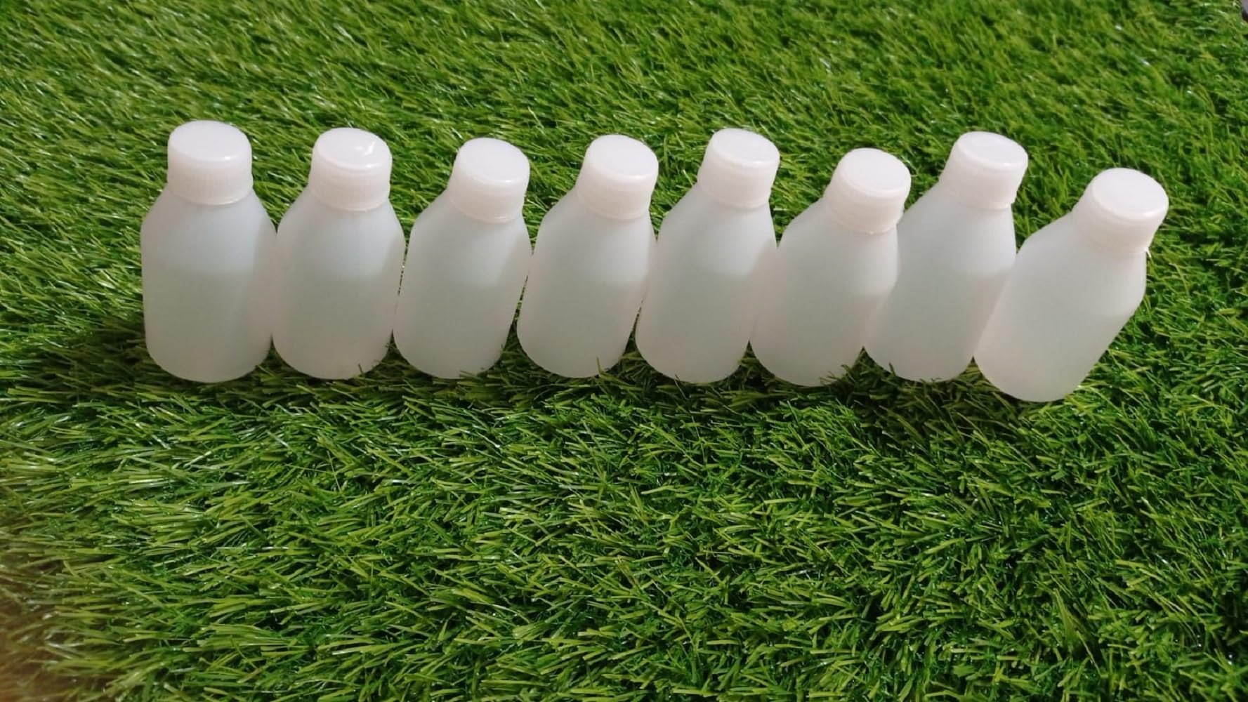 DAIDSUKE® 12-Pack Empty Bottles for Ganga Jal - Reusable Plastic Containers for Hair Oil, Shampoo, Conditioner, Lotion & Sanitizer Storage | Travel, Home & Temple Use