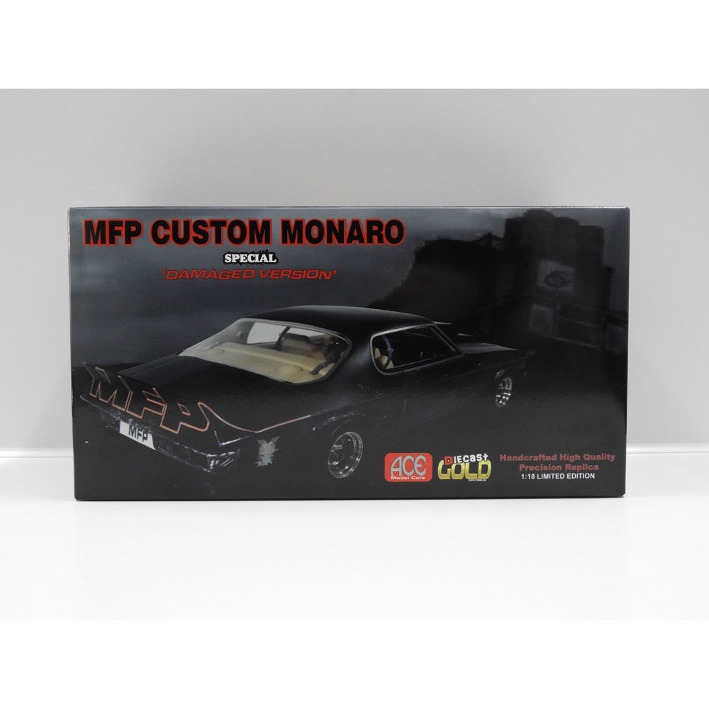 1/18 Scale Holden HQ Monaro Night Rider Mad Max Damaged Version Diecast Model Car - Collectible Movie Replica for Display & Gifts