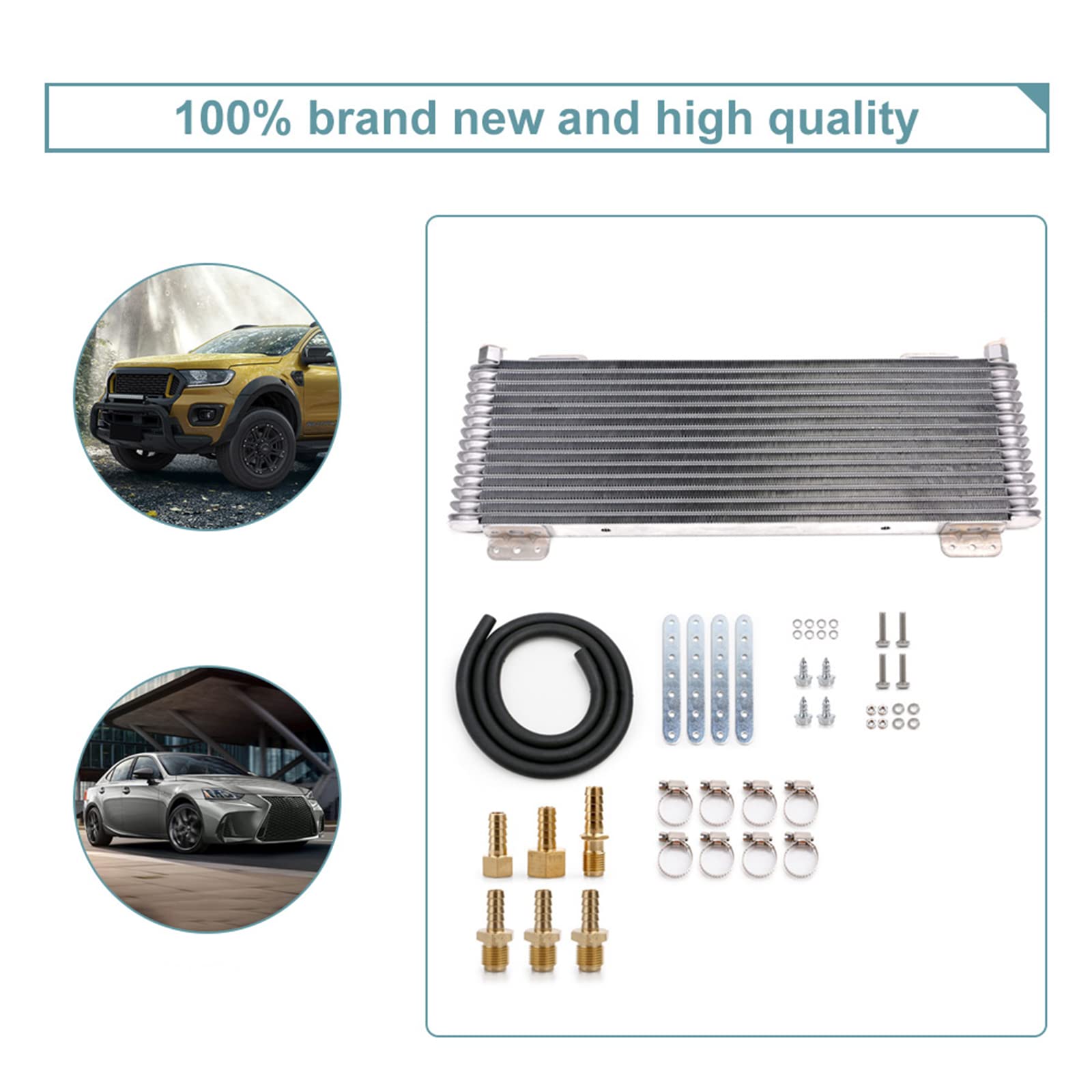 40K Heavy Duty Transmission Cooler Kit LPD47391 - Low Pressure Drop Oil Cooler for Trucks & RVs up to 40,000 GVW with Mounting Hardware - Perfect for Towing, Hauling & Off-Road Adventures