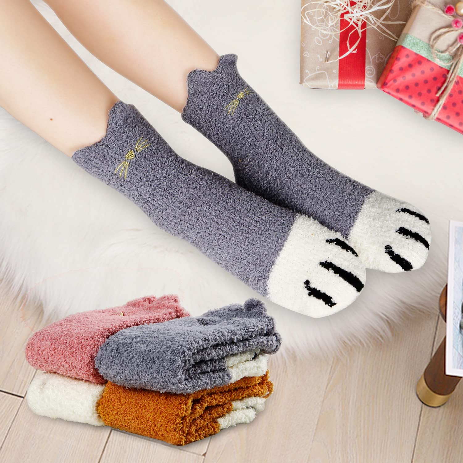 Benefeet Fuzzy Socks for Women - Warm Winter Plush Socks for Indoor & Sleep