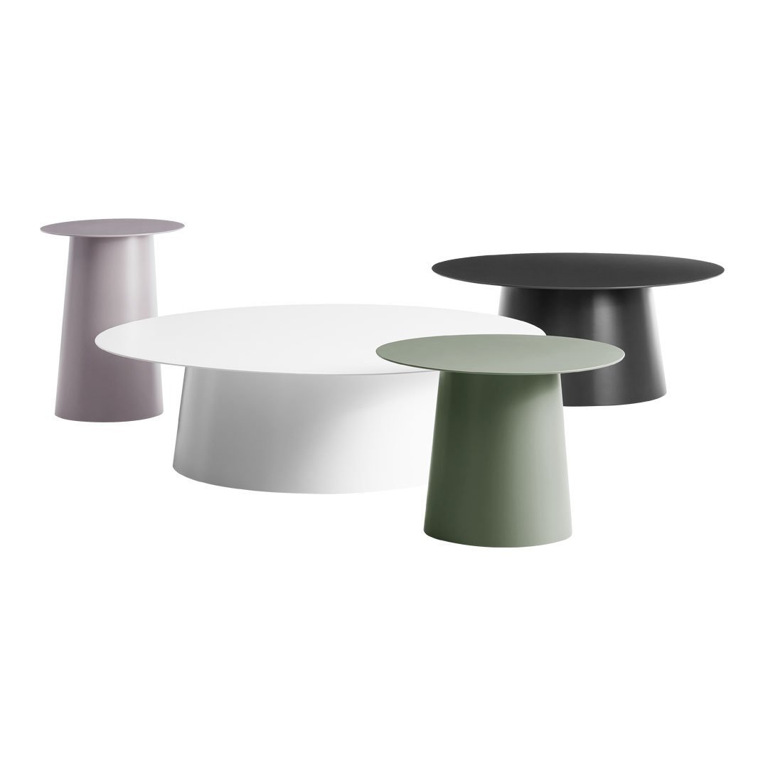Modern Circular Tall Side Table - Stylish End Table for Living Room, Bedroom & Office - Perfect for Lamps, Books & Decor