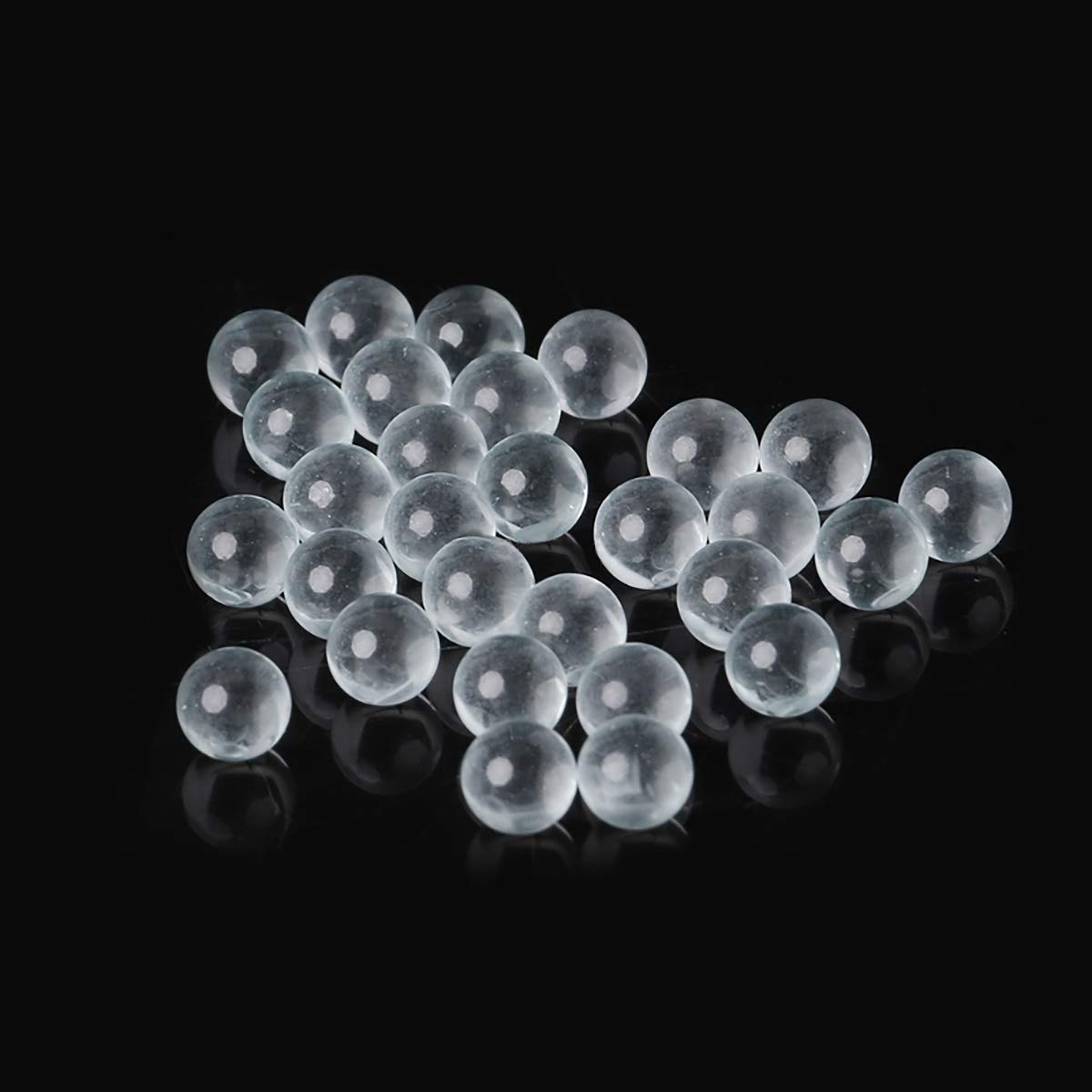 LKXHarleya 100 Pcs Transparent Glass Vase Filler Marbles - 5mm Round Beads for DIY Home Decor, Wedding Centerpieces & Aquarium Landscaping
